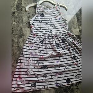 H&M White and Black Spooky Sundress